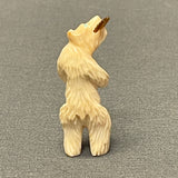 Zuni Bone Standing Bear Fetish with Abalone Shell Fish  (WHC54)