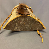 Nolberto Gillespie, Echota Cherokee Tulip Poplar Bark Wall-Hanging Basket with Feathers, vintage Native American  (WHC17)