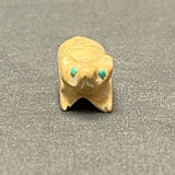 Leroy Ukestine, Zuni Alabaster Wolf Fetish with Turquoise Eyes   (WHC55)