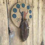Vintage Native American Buffalo Head Shield - Michael Many Horses, Santee Sioux, adopted  (3/136)