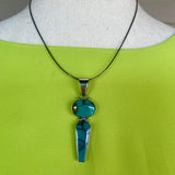 Navajo China Mountain turquoise pendant with lever and large bale (PZ25)