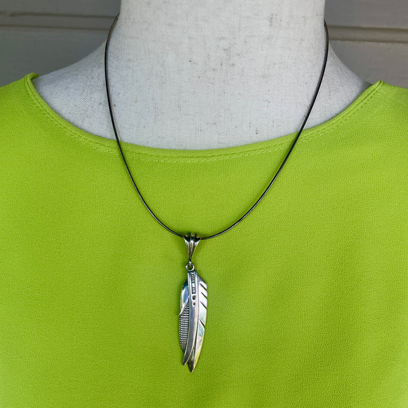 Ray Tracey, Navajo feather and corn pendant (PZ3)