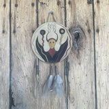Small Lakota Spirit Power-design Shield, vintage - Michael Many Horses, Santee Sioux, adopted  (3/140)