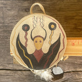 Small Lakota Spirit Power-design Shield, vintage - Michael Many Horses, Santee Sioux, adopted  (3/140)