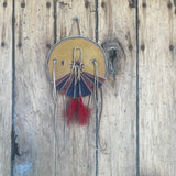 Small Lakota Sunburst-design Shield, vintage - Michael Many Horses, Santee Sioux, adopted  (3/139)