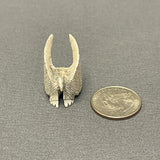 Zuni Antler Eagle Fetish with Turquoise Eyes, vintage Native American   (WHC51)