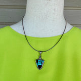 Ray Tracey, Navajo inlay with black jet, turquoise and mother of pearl (PZ8)