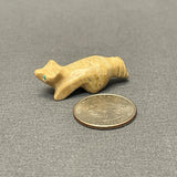 Leroy Ukestine, Zuni Alabaster Wolf Fetish with Turquoise Eyes   (WHC55)