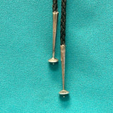 Bobby and Corraine Shack, Zuni Sterling Silver Inlay Thunderbird Bolo Tie, authentic Native American   (JF50)