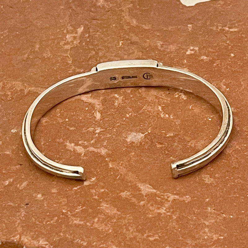 Supersmith Collection, Contemporary Channel Inlay Sterling Silver Bracelet with Turquoise, Opal and Sugilite Stones   (1/449)