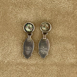 Supersmith inlay post earrings with black jet, picture jasper and tiger eye (PZ23)