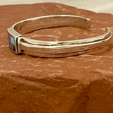Supersmith Collection, Contemporary Channel Inlay Sterling Silver Bracelet with Turquoise, Opal and Sugilite Stones   (1/449)