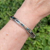 Supersmith Collection, Contemporary Channel Inlay Sterling Silver Bracelet with Rug Pattern Design   (1/448)