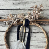 Vintage Native American Medicine Arrow with sage and braided sweetgrass ring - Michael Many Horses, Santee Sioux, adopted  (3/124)