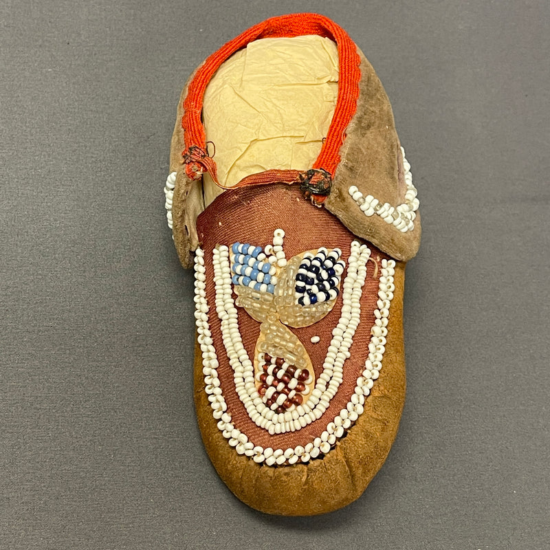 Antique Iroquois Beaded Child's Moccasins - Early 20th Century Moccasins   (GM174)