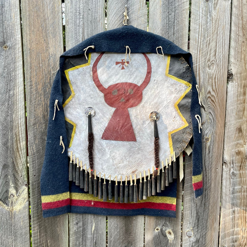 Contemporary Northern Plains Buffalo Shield by Rod Steiner, Santee Sioux-authentic Native American   (GM280)