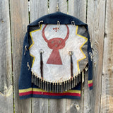 Contemporary Northern Plains Buffalo Shield by Rod Steiner, Santee Sioux-authentic Native American   (GM280)