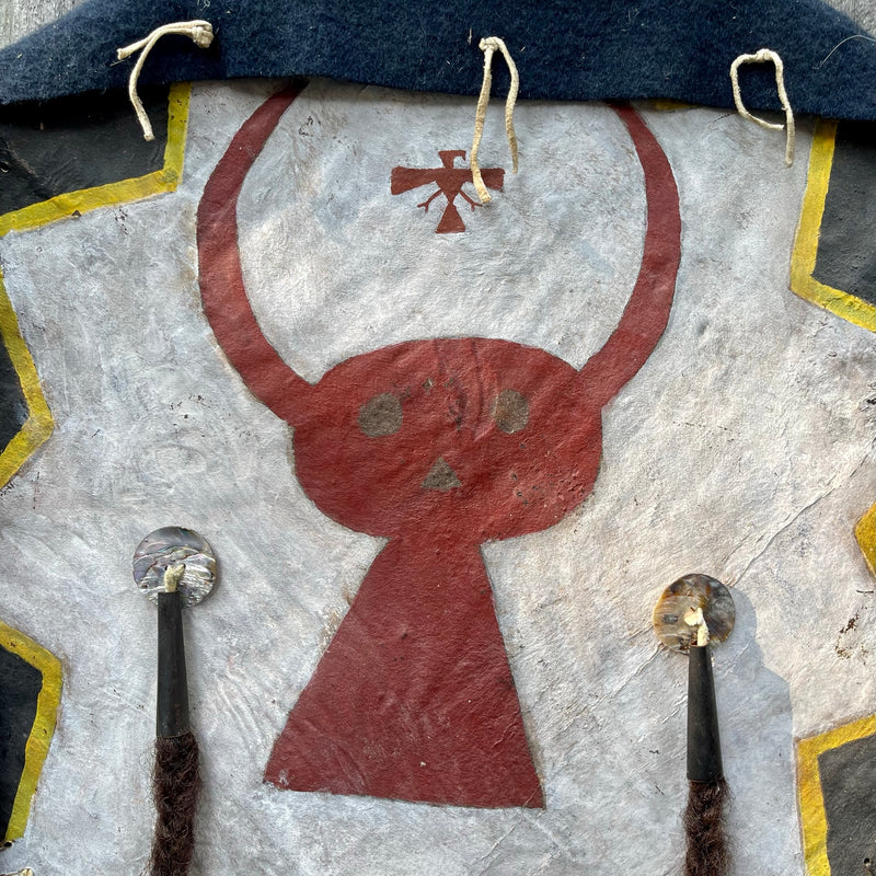 Contemporary Northern Plains Buffalo Shield by Rod Steiner, Santee Sioux-authentic Native American   (GM280)
