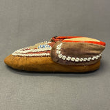 Antique Iroquois Beaded Child's Moccasins - Early 20th Century Moccasins   (GM174)