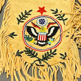 Authentic Lakota Sioux Small Beaded Bag with Patriotic Design, vintage   (GM240)