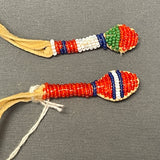 Authentic Lakota Sioux Small Beaded Bag with Patriotic Design, vintage   (GM240)