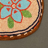 Vintage Plateau Beaded Leather Hair Ties, Authentic Native American - mid 1900s (GM201)