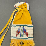 Cheyenne Beaded Bag with Whirling Log Design by Jim Lenoch, contemporary reproduction   (GM164)