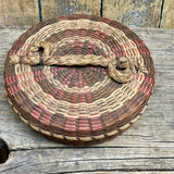 Vintage Great Lakes region Splint and Sweetgrass Basket (GM330)