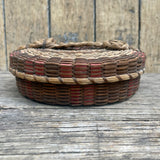 Vintage Great Lakes region Splint and Sweetgrass Basket (GM330)