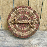Vintage Great Lakes region Splint and Sweetgrass Basket (GM330)