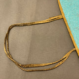 Antique Plateau Flat Leather Bag with Beaded Eagle and Floral Designs, ca. early 1900s   (GM237)