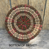 Vintage Great Lakes region Splint and Sweetgrass Basket (GM330)