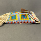 Rosalie Little Thunder, Lakota Sioux Small Beaded Bag with Fringe   (GM205)
