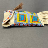 Rosalie Little Thunder, Lakota Sioux Small Beaded Bag with Fringe   (GM205)