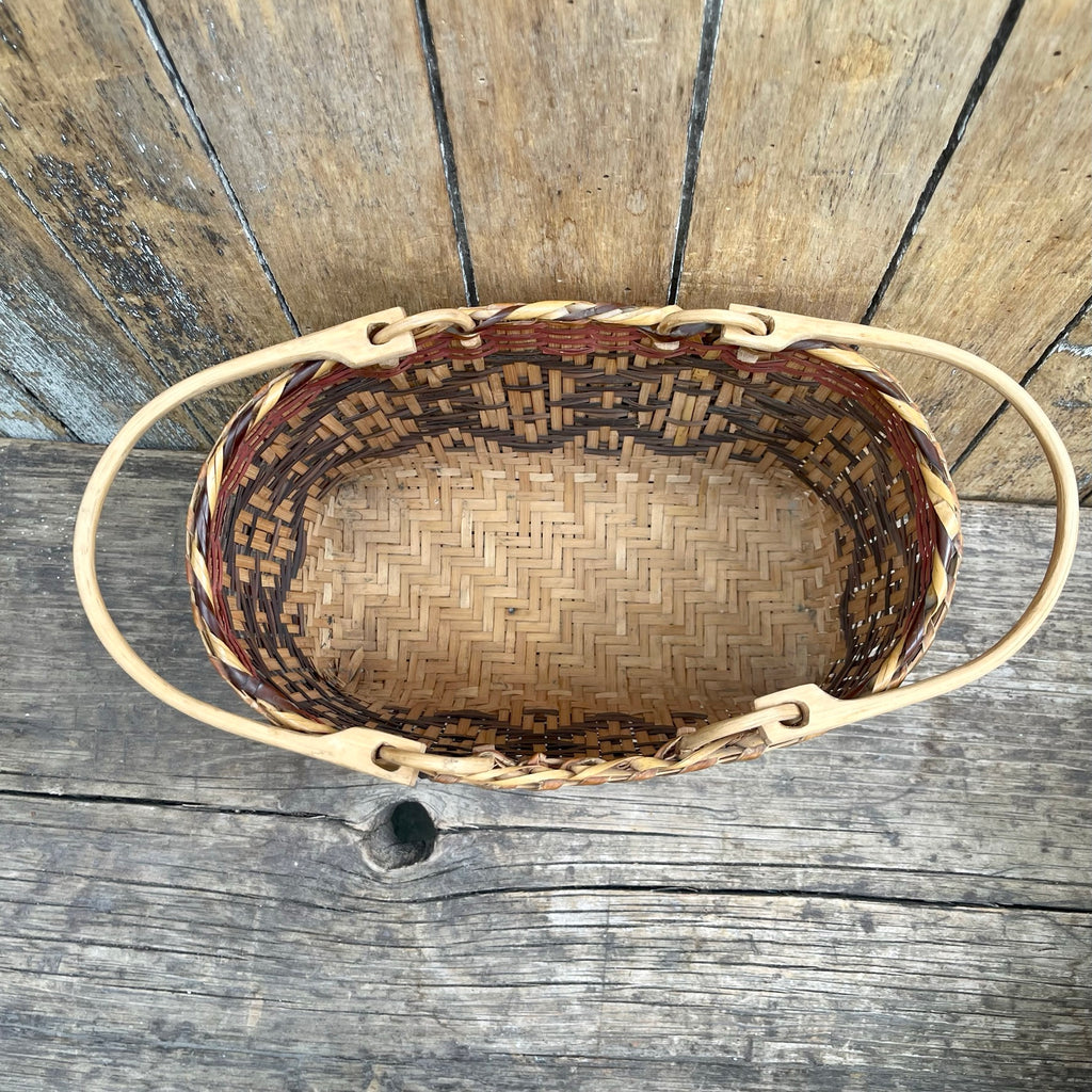 Vintage Cherokee River Cane Basket with handle (GM306)