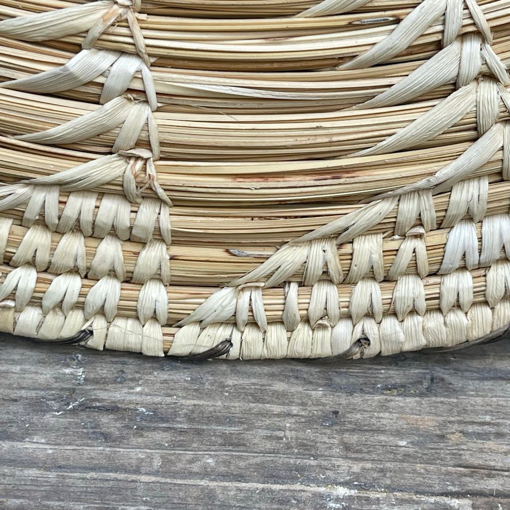 Vintage Large Vintage Tohono Oʼodham (Papago) Split Stitch Basket - Authentic Native American (RK67)
