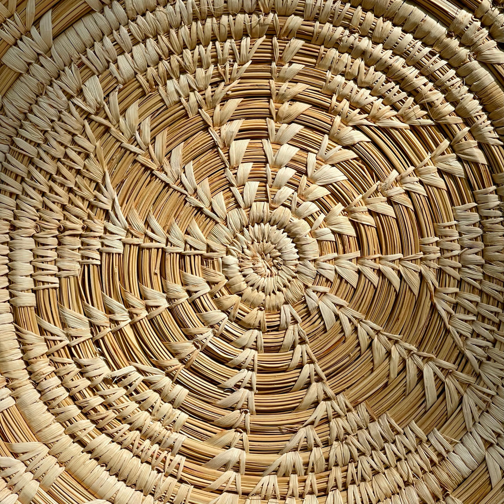 Vintage Tohono Oʼodham (Papago) Split Stitch Basket made from Beargrass Bundles and Yucca Strands (RK68)