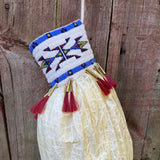 Lakota Sioux Buffalo bladder bag with beadwork by Diana Hudson Miller - one-of-a-kind!