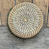 Vintage Ojibwe Large Sweetgrass Basket with scalloped edge and lid (RK26)
