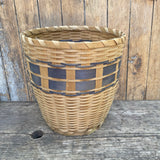 Large Ojibwe Splint Ash Basket - handmade (RK45)