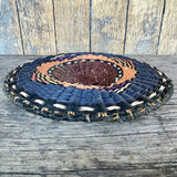 Vintage Hopi Third Mesa Wicker Plaque Basket with Circular Design (DV40)