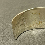 Gene and Martha Jackson, Navajo Bracelet with Large Turquoise Stone and Carved Detailing   (SP50)