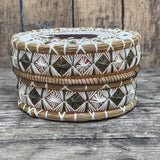 Ojibwe Woodlands Porcupine Quill & Birch Bark Box with Bear Design - Authentic Native American (RK37)