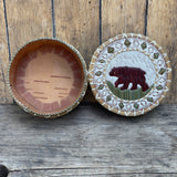 Ojibwe Woodlands Porcupine Quill & Birch Bark Box with Bear Design - Authentic Native American (RK37)