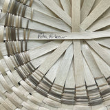 Vintage Native American Sweetgrass and Black Ash Splints Basket by Rita Arbour, Mohawk (RK73)