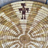 Vintage Tohono O'odham (Papago) Man in the Maze design Coiled Basket (DV56)