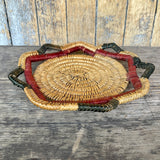 Vintage Navajo Coiled Plaque Basket in a Star Shape  (DV58)