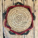 Vintage Navajo Coiled Plaque Basket in a Star Shape  (DV58)