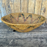 Vintage Navajo Coiled Basket with Star Design  (DV64)