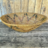 Vintage Navajo Coiled Basket with Star Design  (DV64)